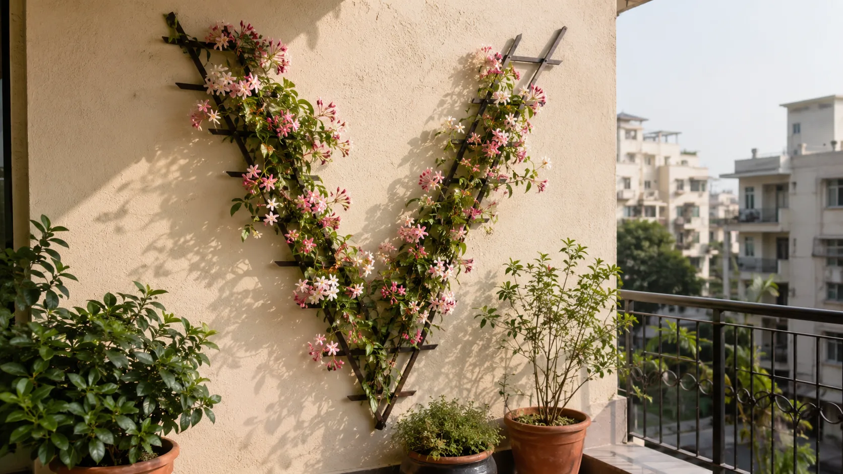 V‑Shaped Wall Trellis